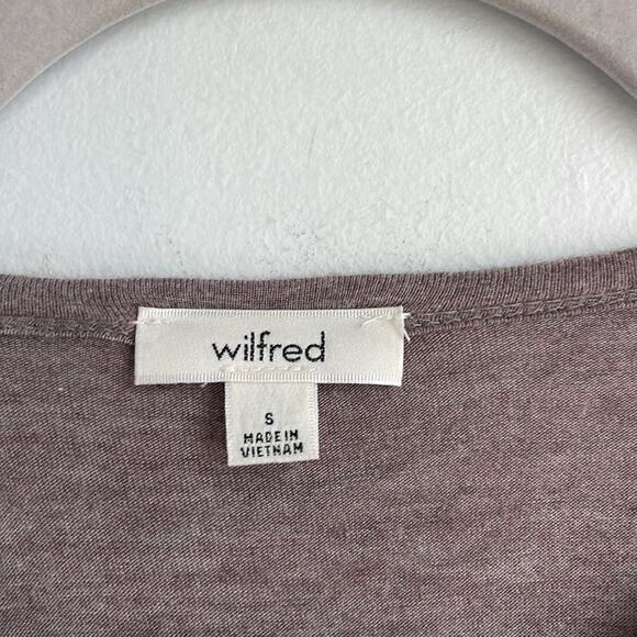 Wilfred heathered soft gather shoulder basic long sleeve scoop neck tshirt sz S - Picture 5 of 6